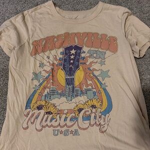 Yellow Nashville graphic Tee